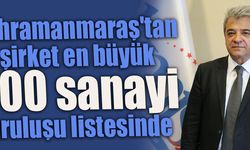 Kahramanmaraş''tan 10 şirket en büyük 500 sanayi kuruluşu listesinde