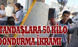 Vatandaşlara 50 kilo dondurma ikramı