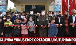 Türkoğlu’nda Yunus Emre Ortaokulu kütüphanesi açıldı