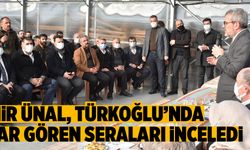 Ünal, Türkoğlu’nda zarar gören seraları inceledi