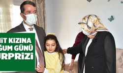 Şehit kızına doğum günü sürprizi