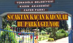 Sıcaktan kaçan kadınlar bu parka geliyor