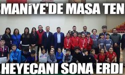 Osmaniye''de masa tenisi heyecanı sona erdi