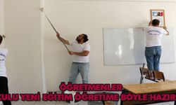 Öğretmenler, okulu yeni eğitim öğretime böyle hazırladı