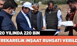 2020 yılında 220 bin metrekarelik inşaat ruhsatı verildi