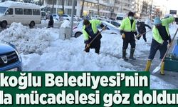 Türkoğlu Belediyesi’nin karla mücadelesi göz doldurdu