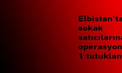 Elbistan''ta sokak satıcılarına operasyonda 1 tutuklama