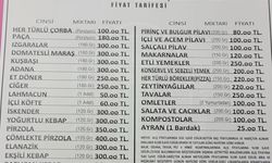 Kahramanmaraş'ta yemek fiyatlarına zam