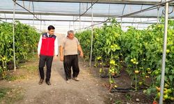 İlçe Tarım Müdürü Ali Şakalar üreticileri ziyaret etti
