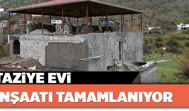 Taziye evi inşaatı tamamlanıyor