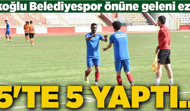  Türkoğlu Belediyespor önüne geleni eziyor 5''TE 5 YAPTI...