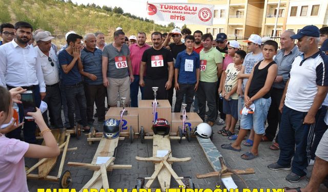 Tahta arabalarla "Türkoğlu Rally"