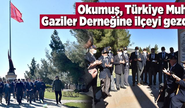 Okumuş, Türkiye Muharip Gaziler Derneğine ilçeyi gezdirdi 