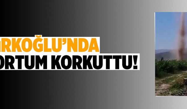 Türkoğlu''da hortum korkuttu