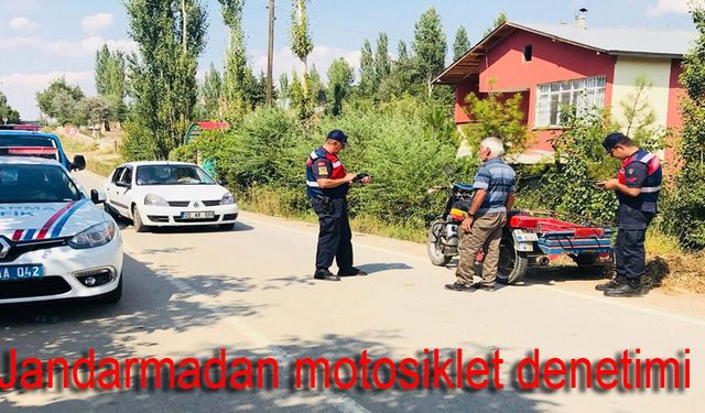 Jandarmadan motosiklet denetimi