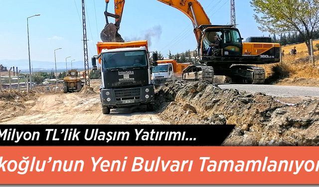 Türkoğlu’nun Yeni Bulvarı Tamamlanıyor