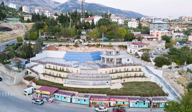 Dulkadiroğlu şelale park yapımında sona gelindi