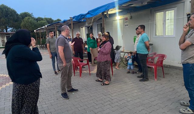 Kaymakam Mercan, konteyner kentteki vatandaşlarla buluştu