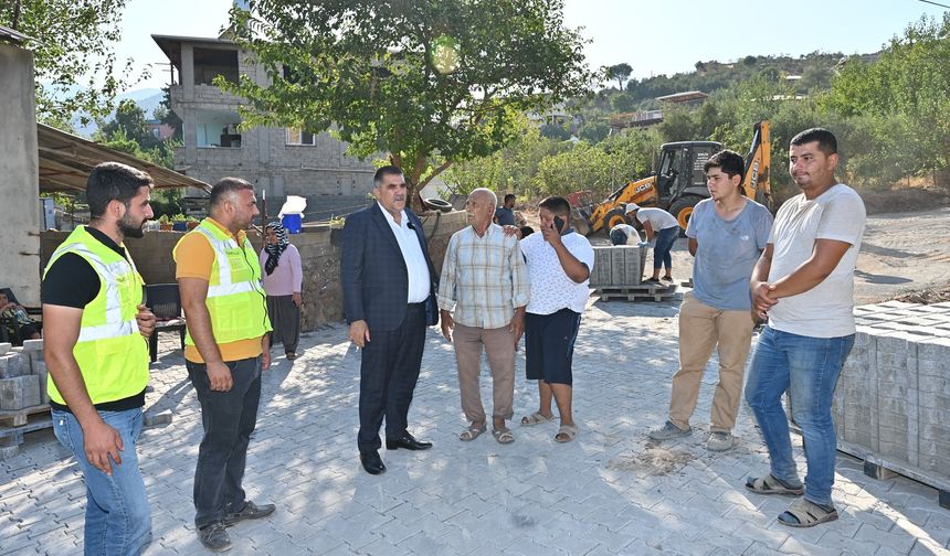 Karabaldır sokakları parke taşlarıyla yenileniyor
