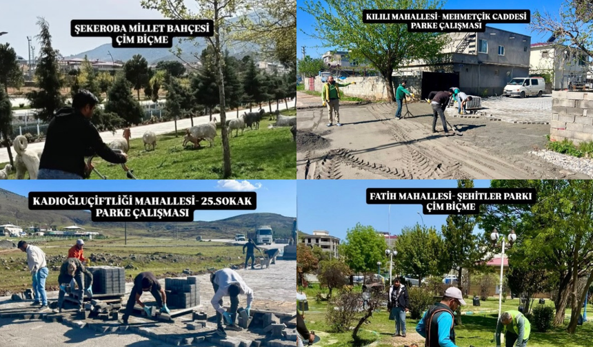 Belediye ekipleri sahada: İlçenin dört bir yanında yoğun mesai