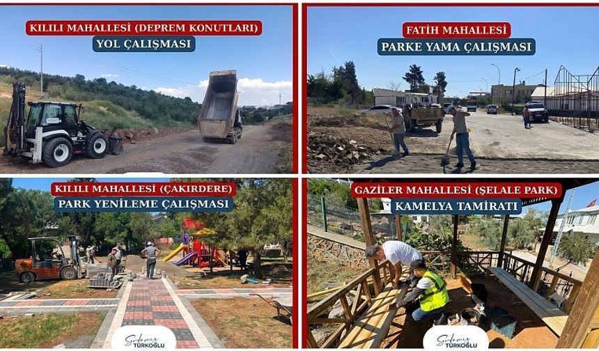 Türkoğlu’nda Değişim Sürüyor: Parklar Yenileniyor, Yollar Onarılıyor
